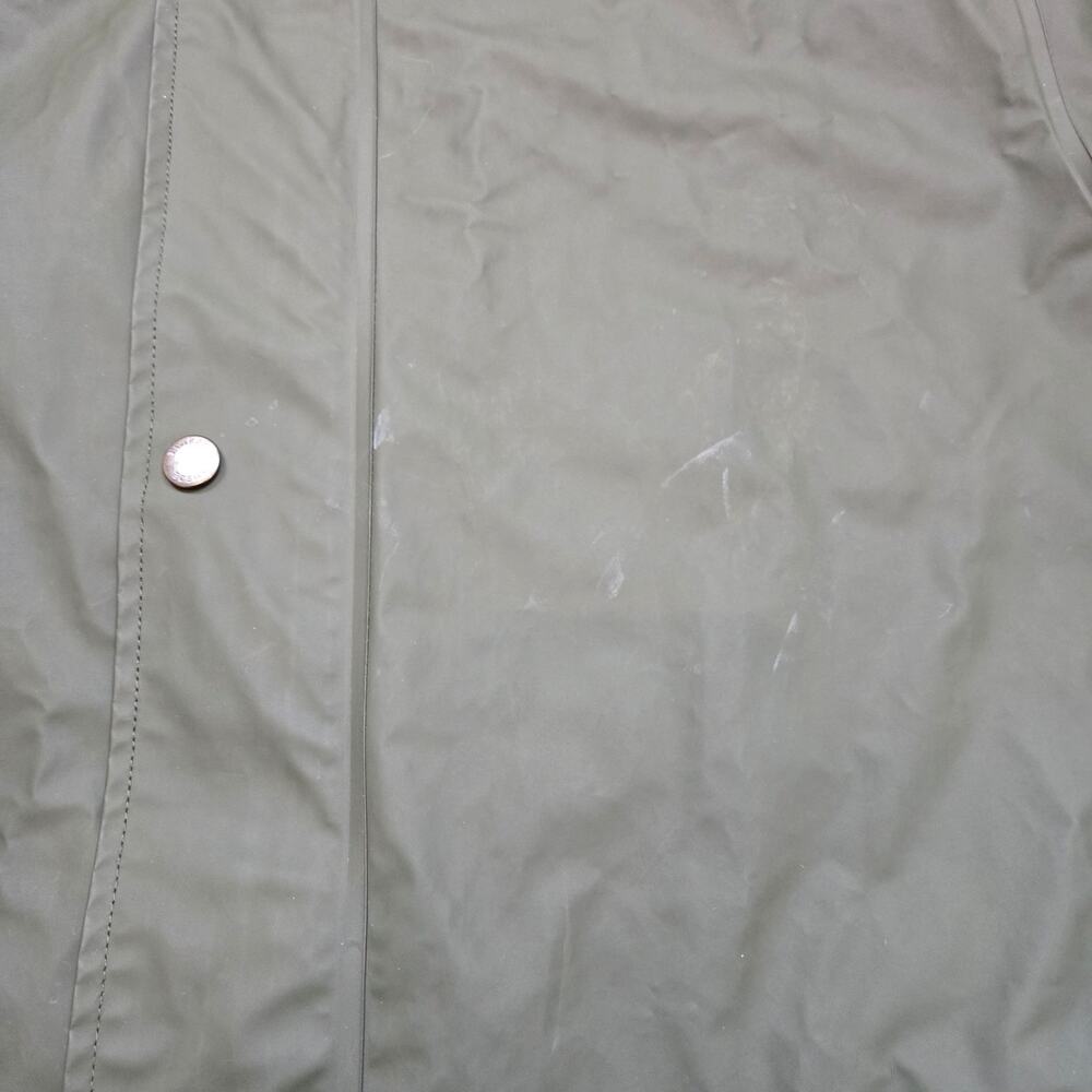 Samsoe Samsoe mens medium Steely raincoat jacket full zip dark green - Picture 7 of 12